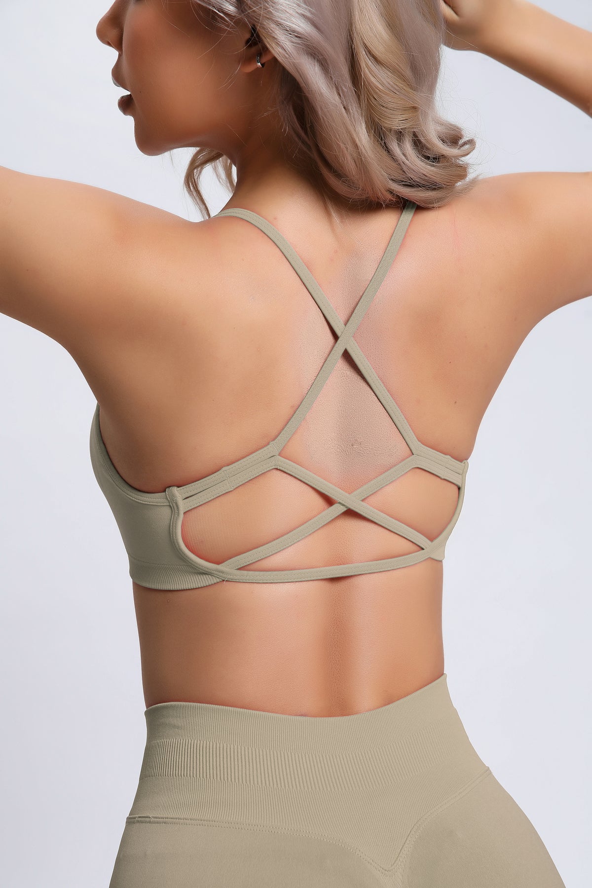 Joy | Crossback Sport-BH – Beige - afbeelding 2