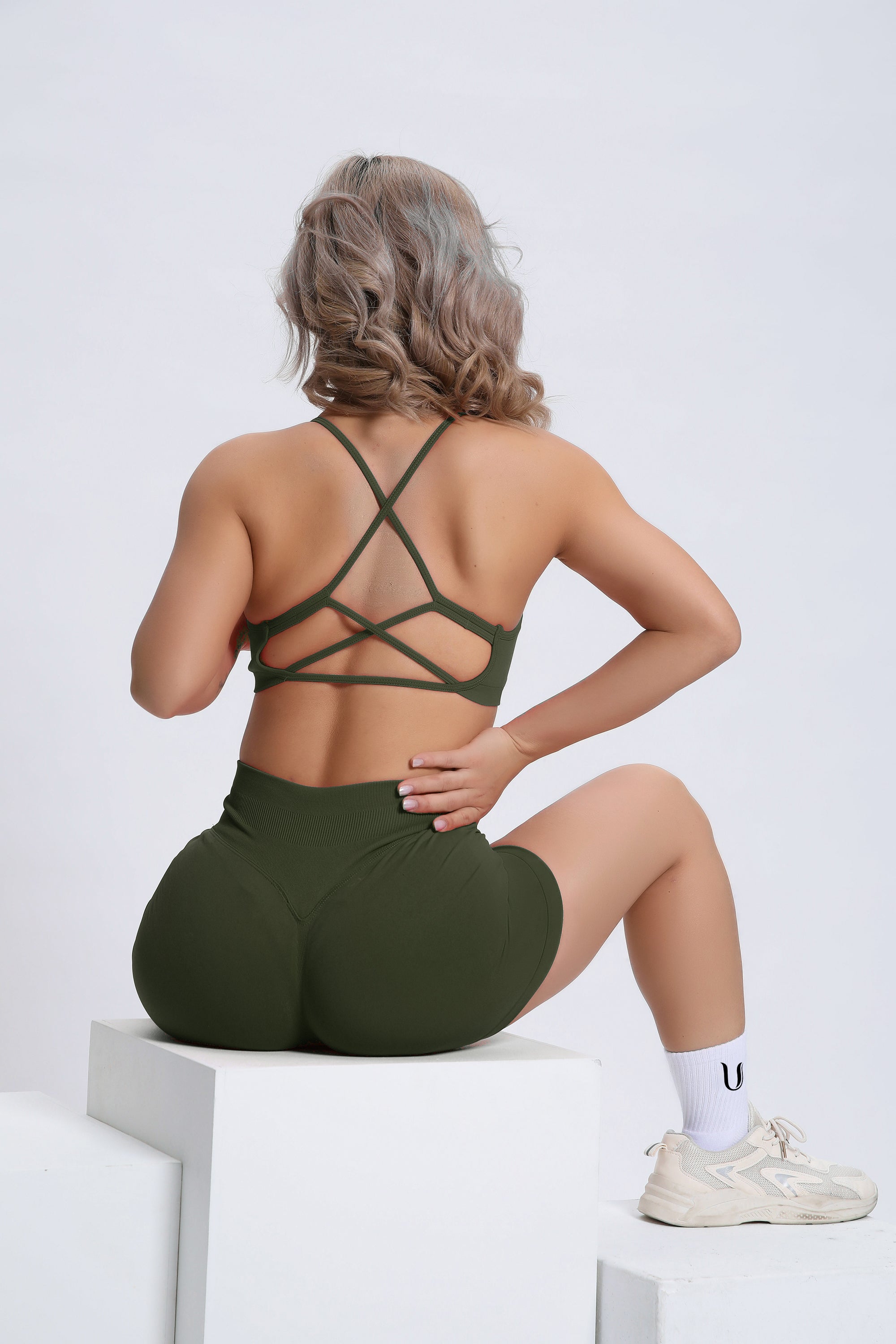 Joy | Crossback Sport-BH – Groen - Ultimate Gainz