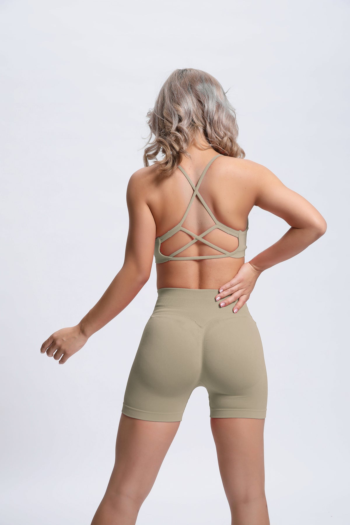 Joy | Sculpt Short Met Scrunch – Beige - afbeelding 3