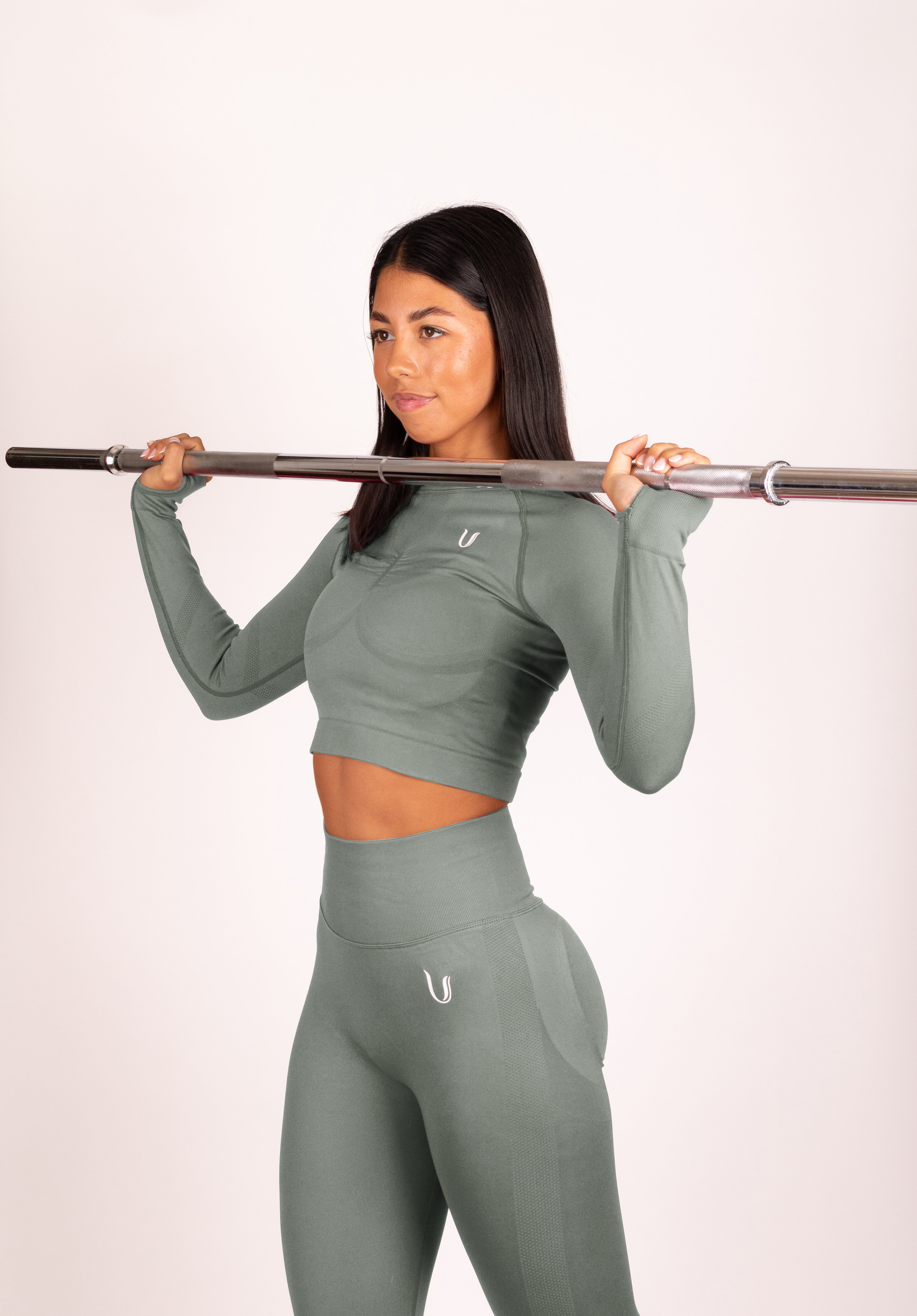 Leonie Lange Mouwen Top Shirt Grijs - Dames sportkleding | Ultimate Gainz