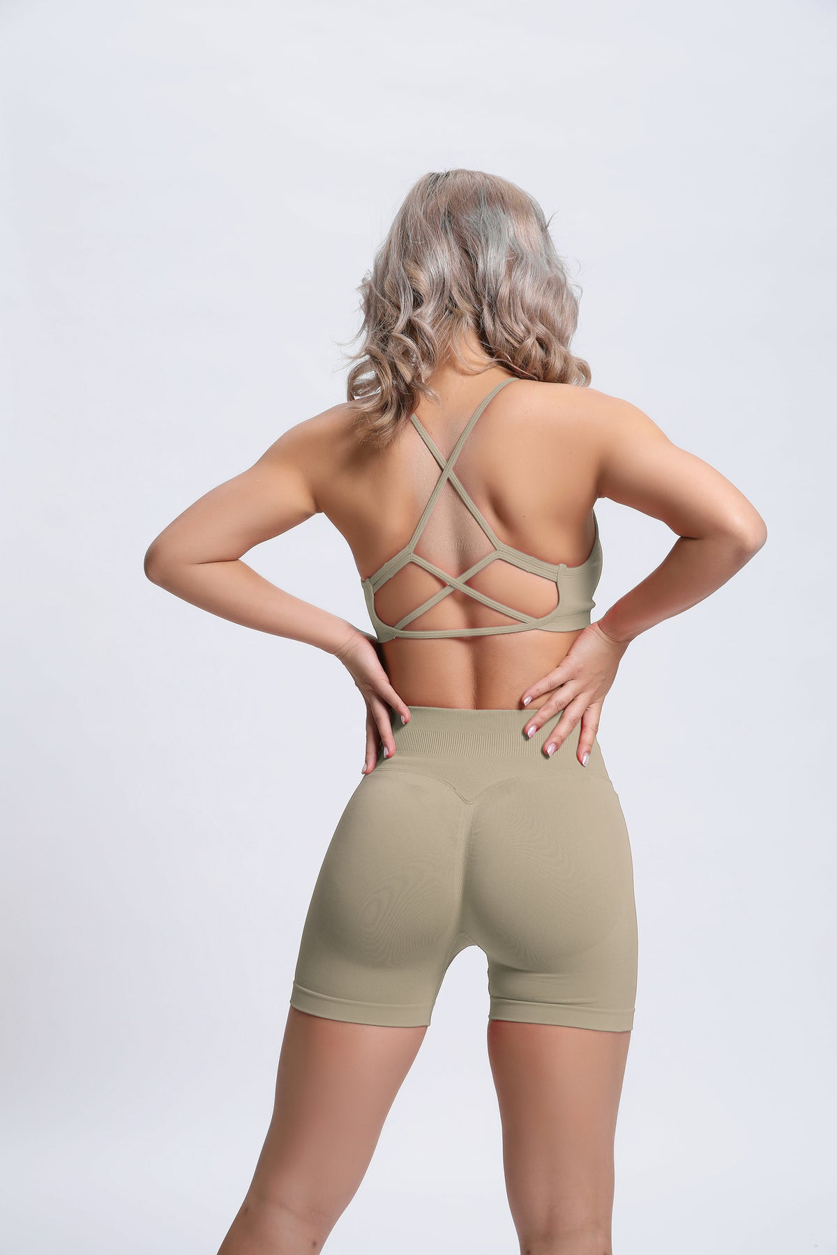 Joy | Crossback Sport-BH – Beige - afbeelding 3
