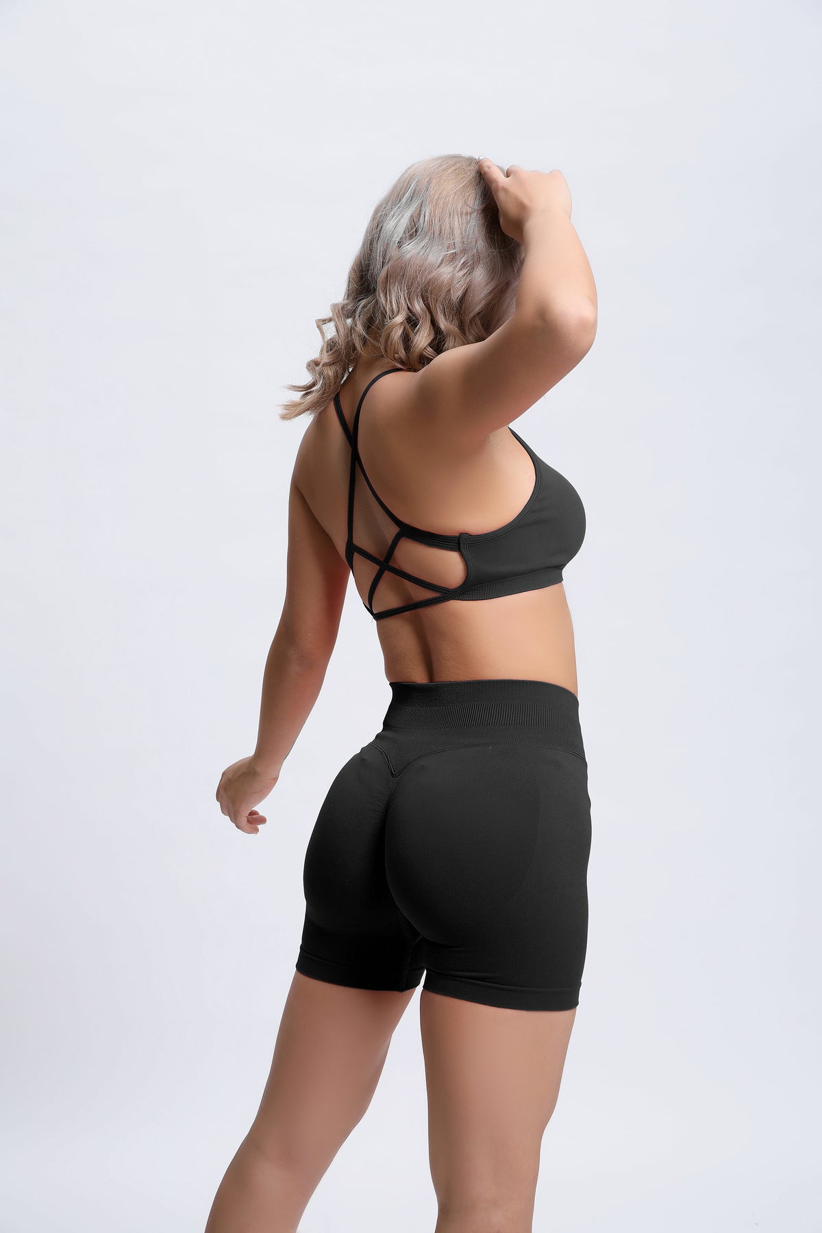 Joy | Crossback Sport-BH – Zwart - afbeelding 2