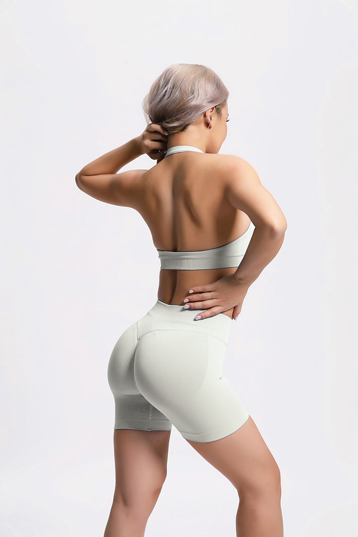 Beau Premium High Performance Scrunch Short Ivoor - Dames sportkleding afbeelding 5