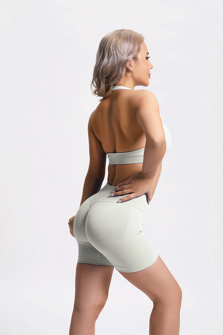 Beau Premium High Performance Scrunch Short Ivoor - Dames sportkleding afbeelding 9