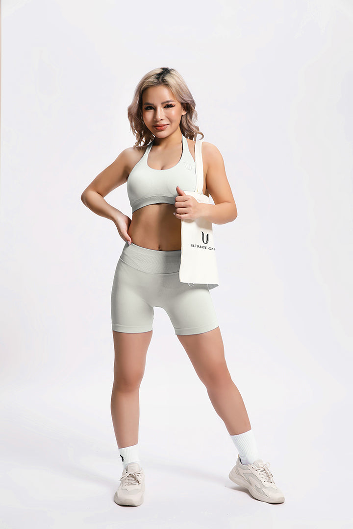 Beau Premium High Performance Scrunch Short Ivoor - Dames sportkleding afbeelding 10