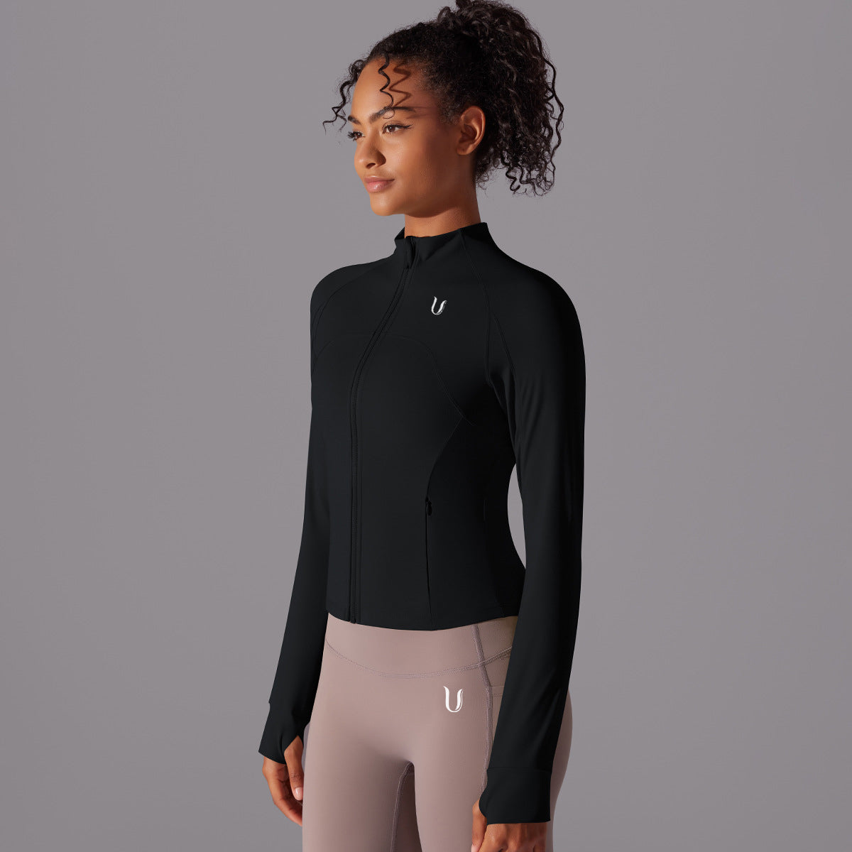 Chloe Performance Ritssluiting Jack Zwart - Dames sportkleding afbeelding 6