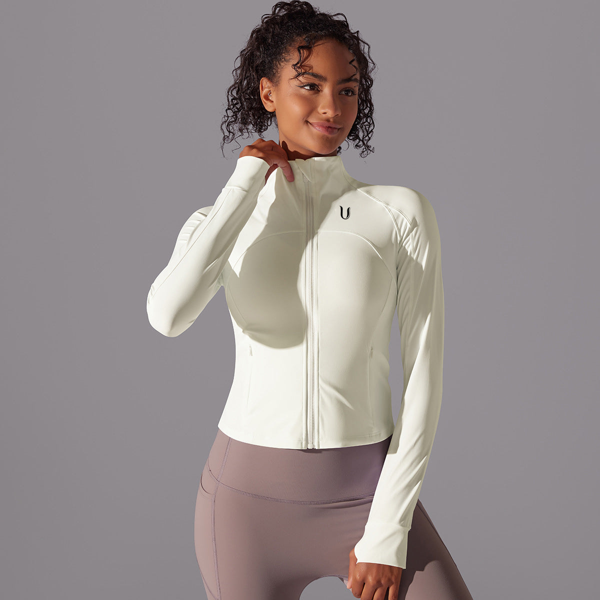 Chloe Performance Ritssluiting Jack Ivoor - Dames activewear detail