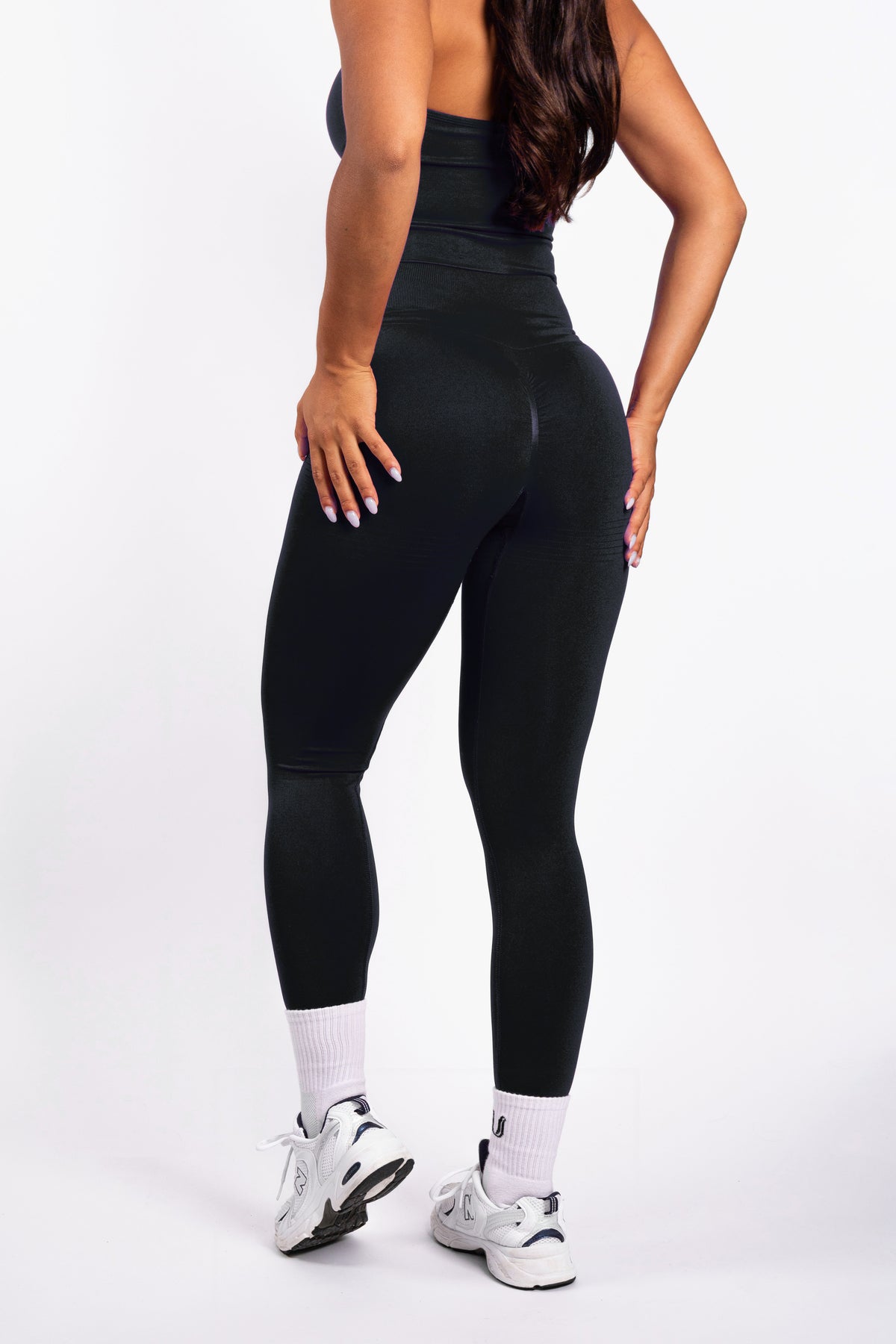 Bibi | Geribde Naadloze Legging – Zwart - afbeelding 2