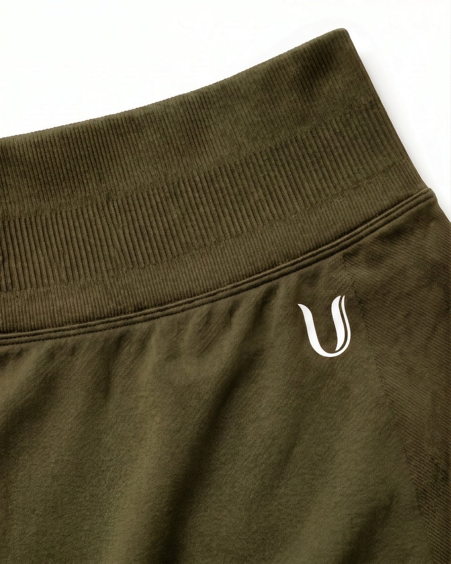 Luna | Premium Seamless Scrunch Legging - Zielony