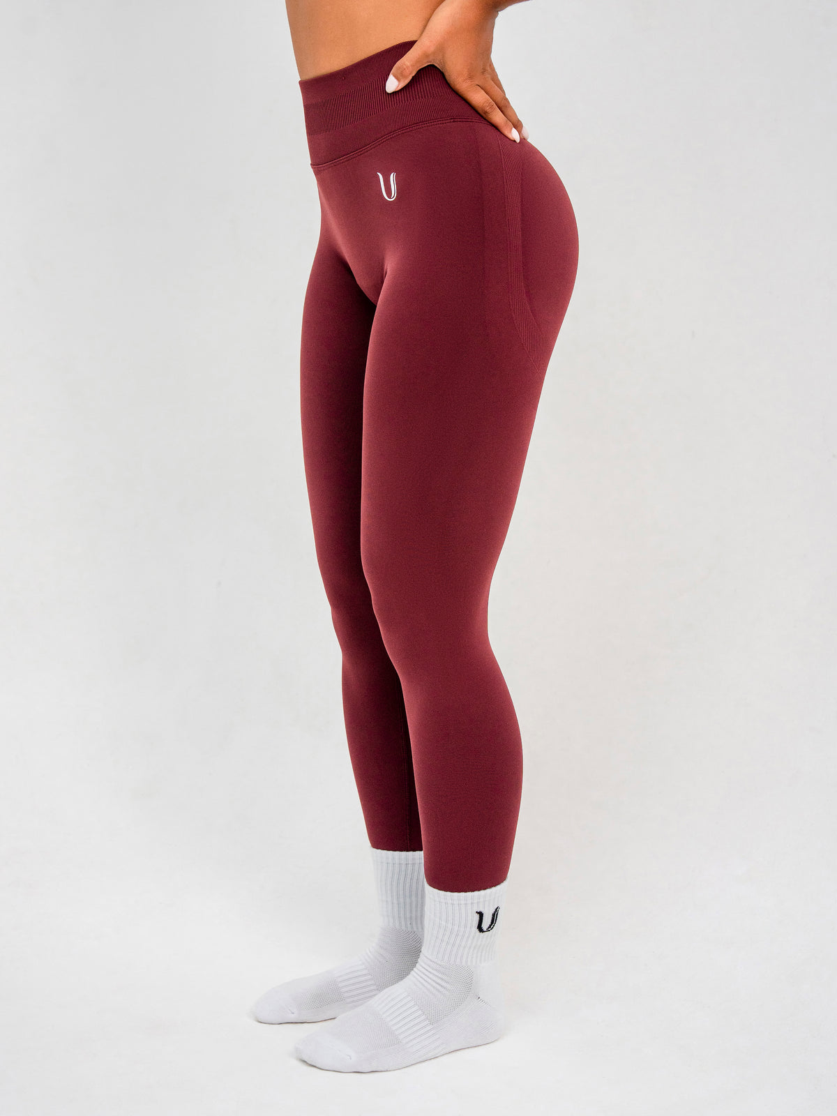 Luna | Premium Seamless Scrunch Legging - Wijnrood