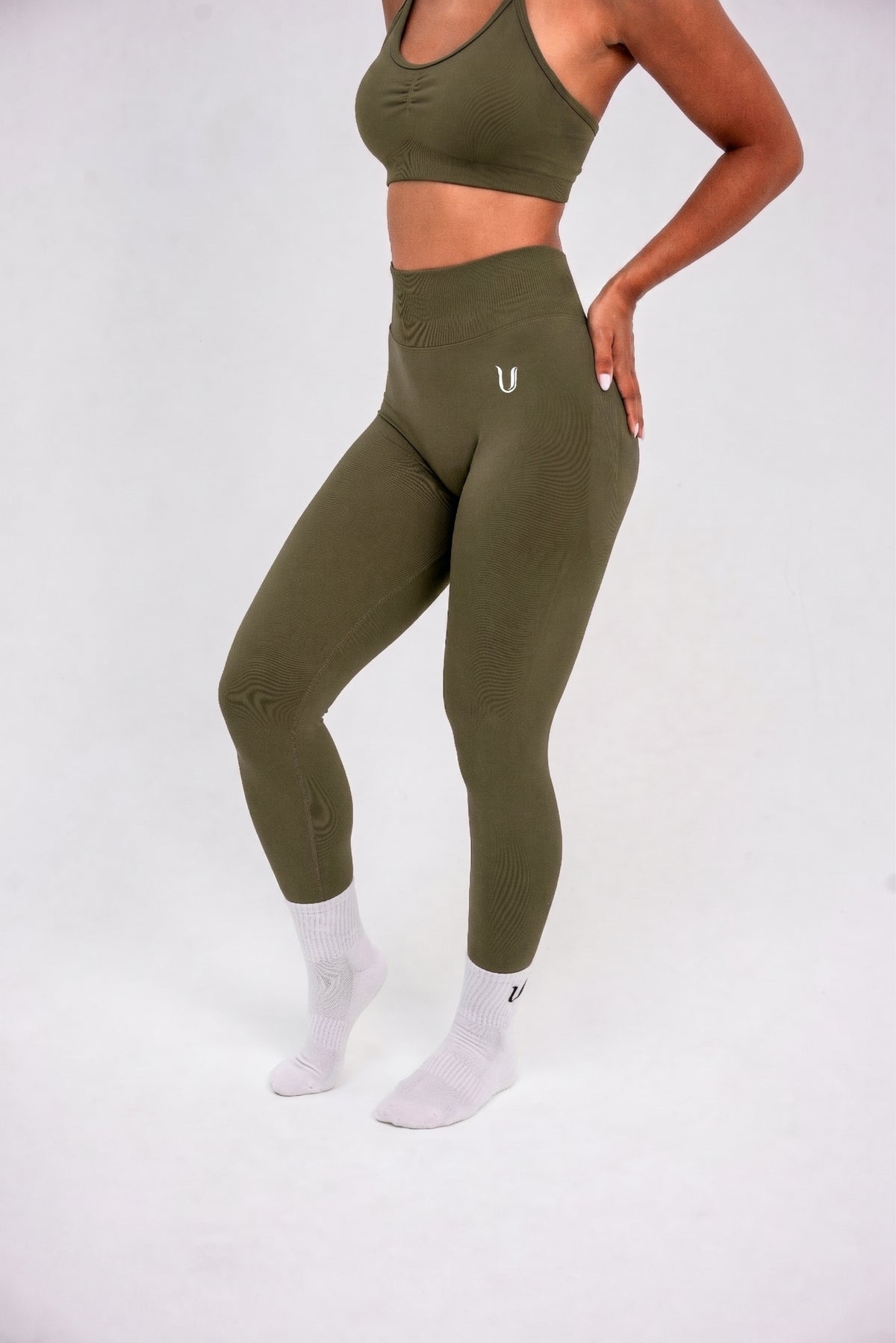 Luna | Premium Seamless Scrunch Legging - Zielony