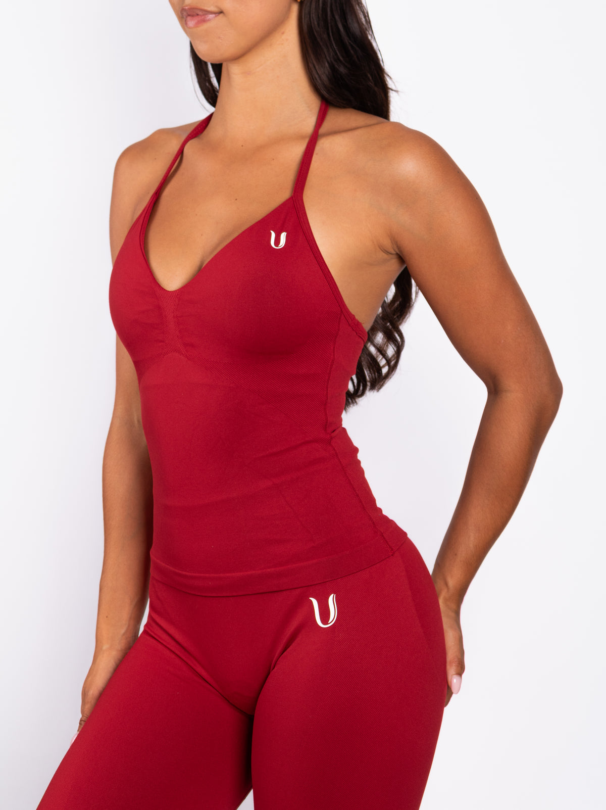 Beau Crop Top Rood - Dames activewear detail