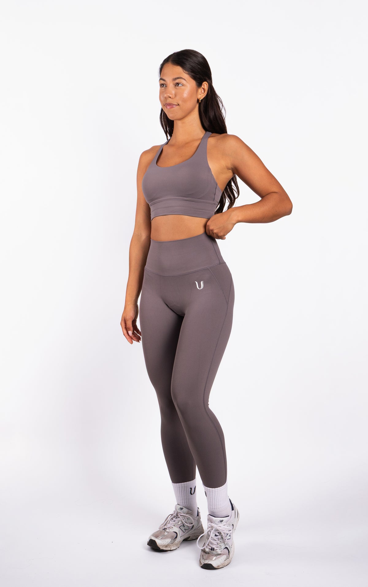 Kyra Cross BH Grijs - Dames activewear detail
