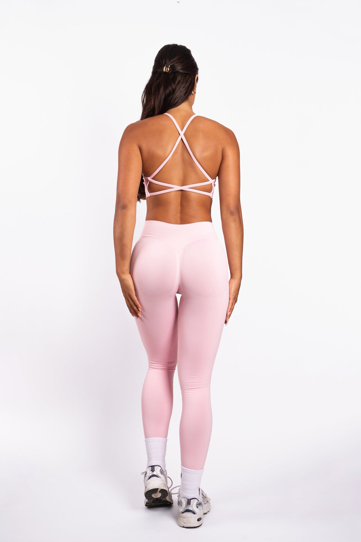 Beau Cross BH Roze - Dames fitness kleding zijkant