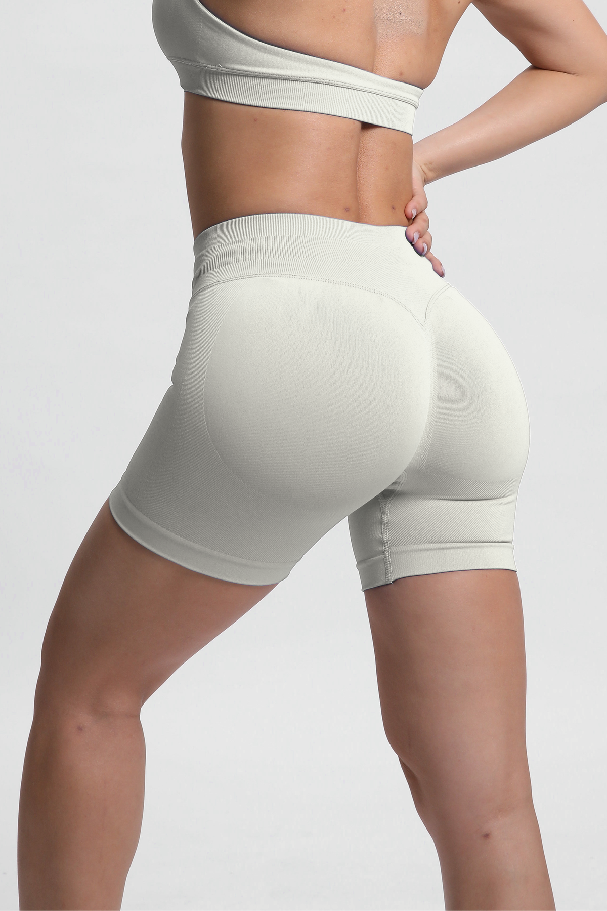 Beau Premium High Performance Scrunch Short Ivoor - Dames sportkleding afbeelding 6