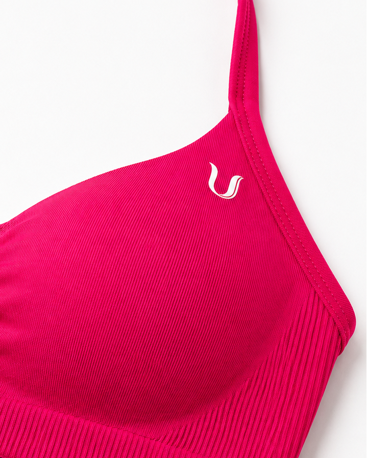 Beau | Halter Support Bra - Malinowy