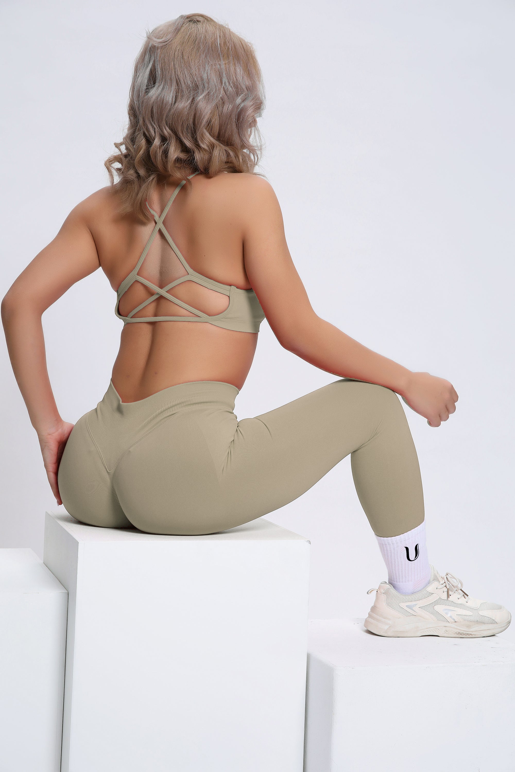Joy | Crossback Sport-BH – Beige - Ultimate Gainz