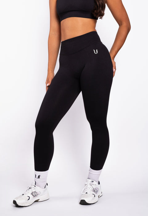 Beau | Premium High Performance Legginsy Scrunch - Czarny