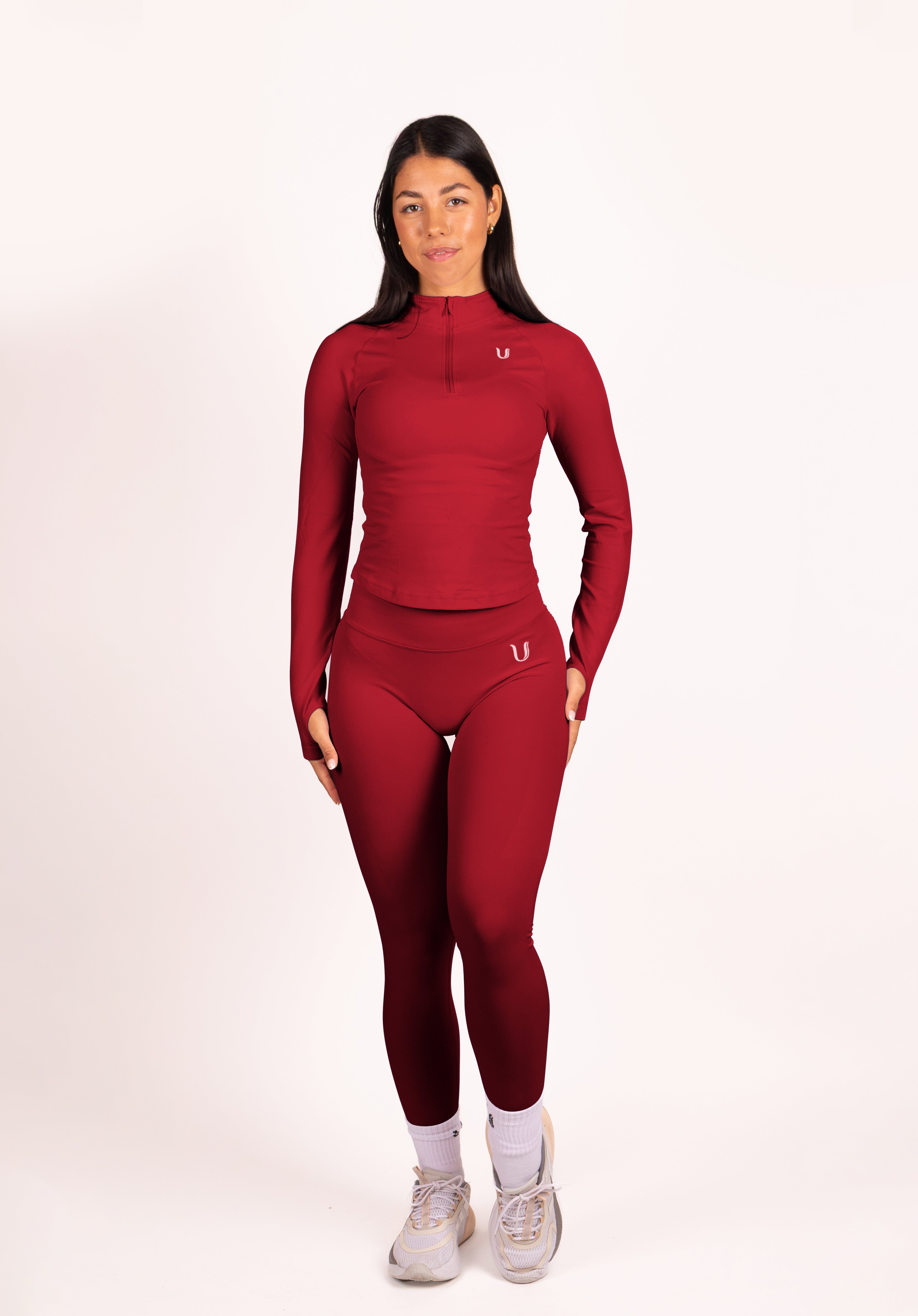 Beau Premium High Performance Scrunch Legging Rood - Dames sportkleding afbeelding 6