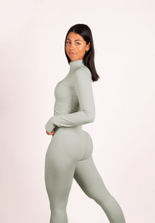 Beau | Premium High Performance Legginsy Scrunch - Kość Słoniowa