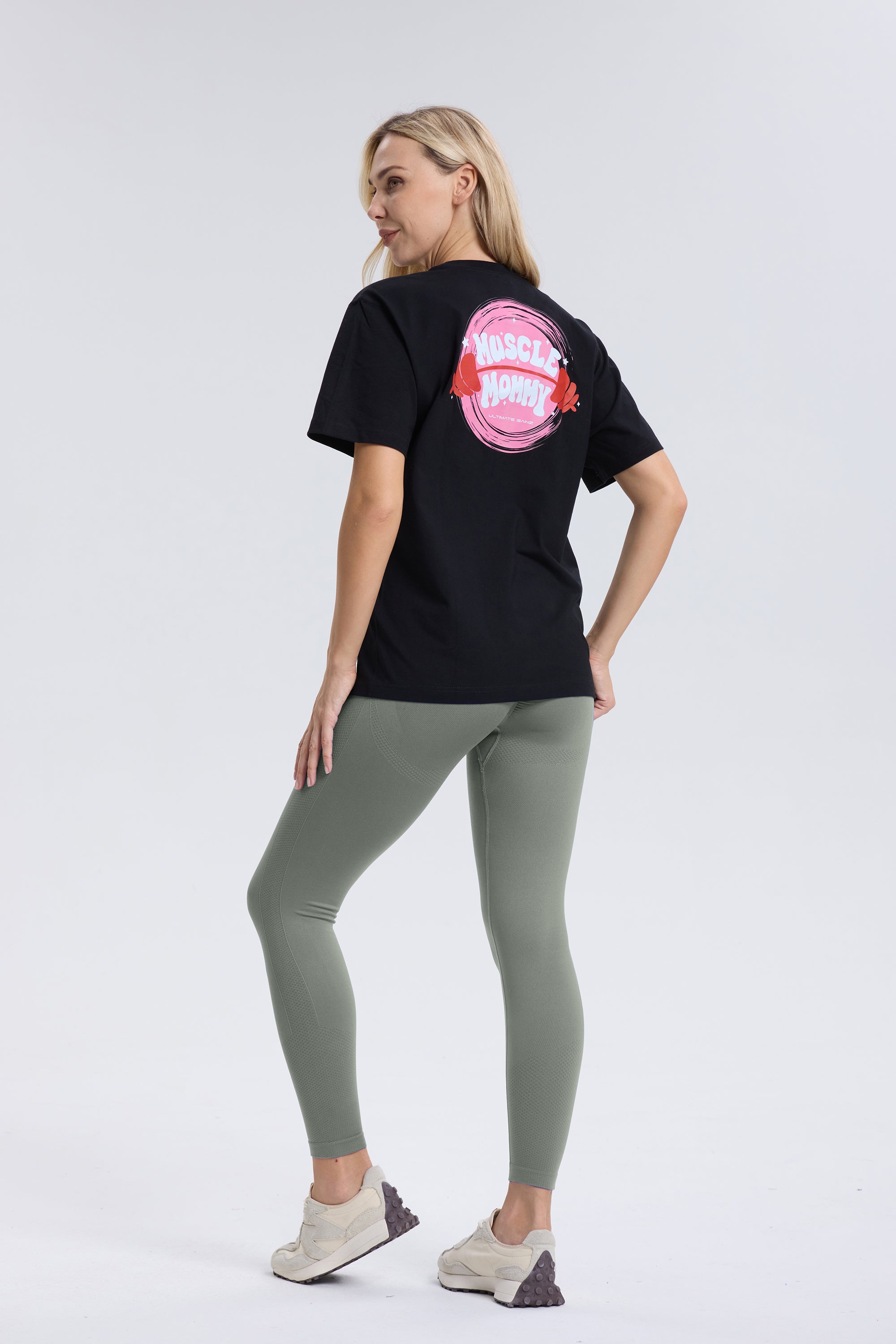 LIMITED EDITION Ultimate Gainz Muscle Mommy Shirt Zwart - Dames sportkleding afbeelding 5