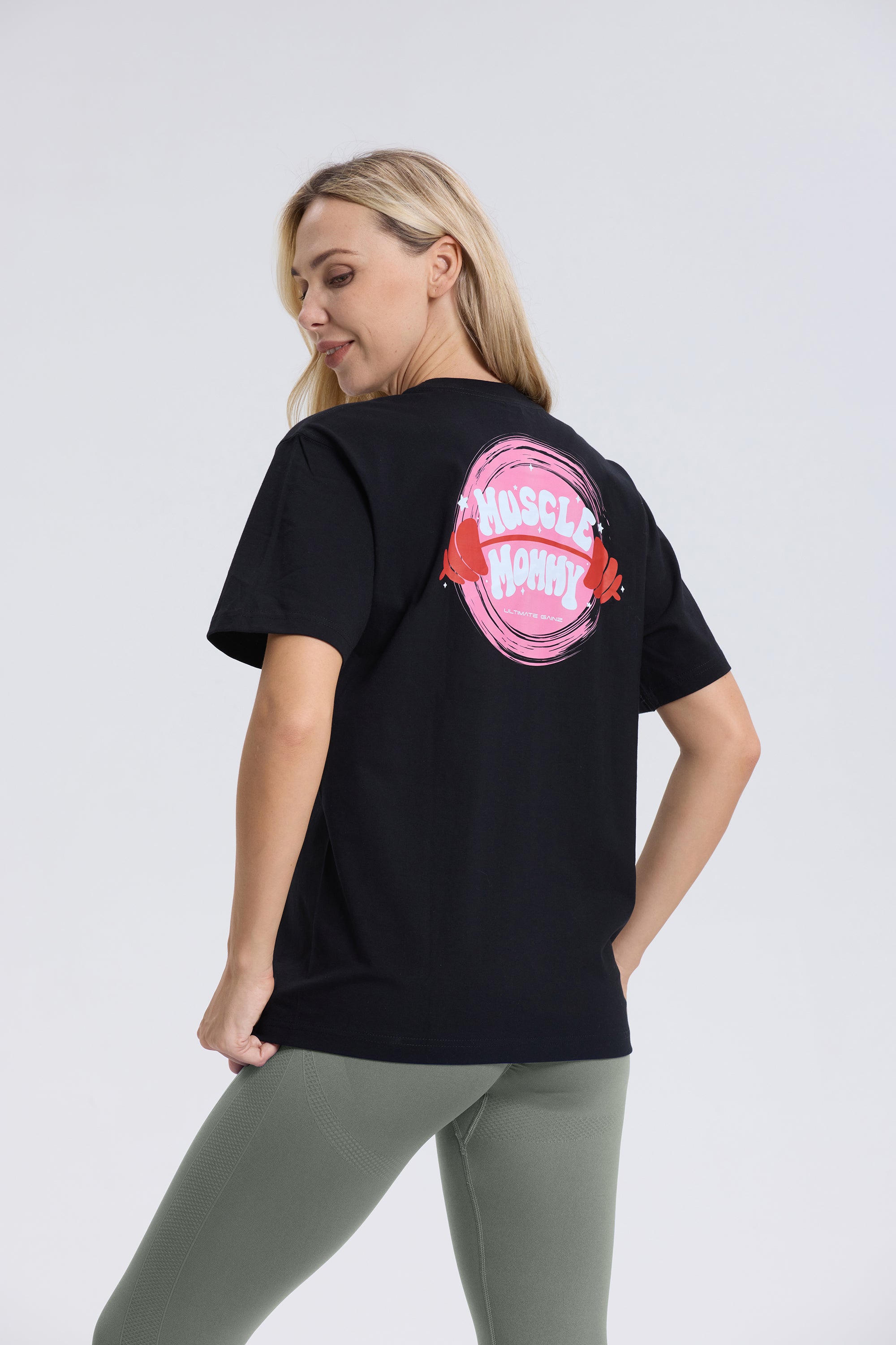 LIMITED EDITION Ultimate Gainz Muscle Mommy Shirt Zwart - Dames sportkleding afbeelding 7