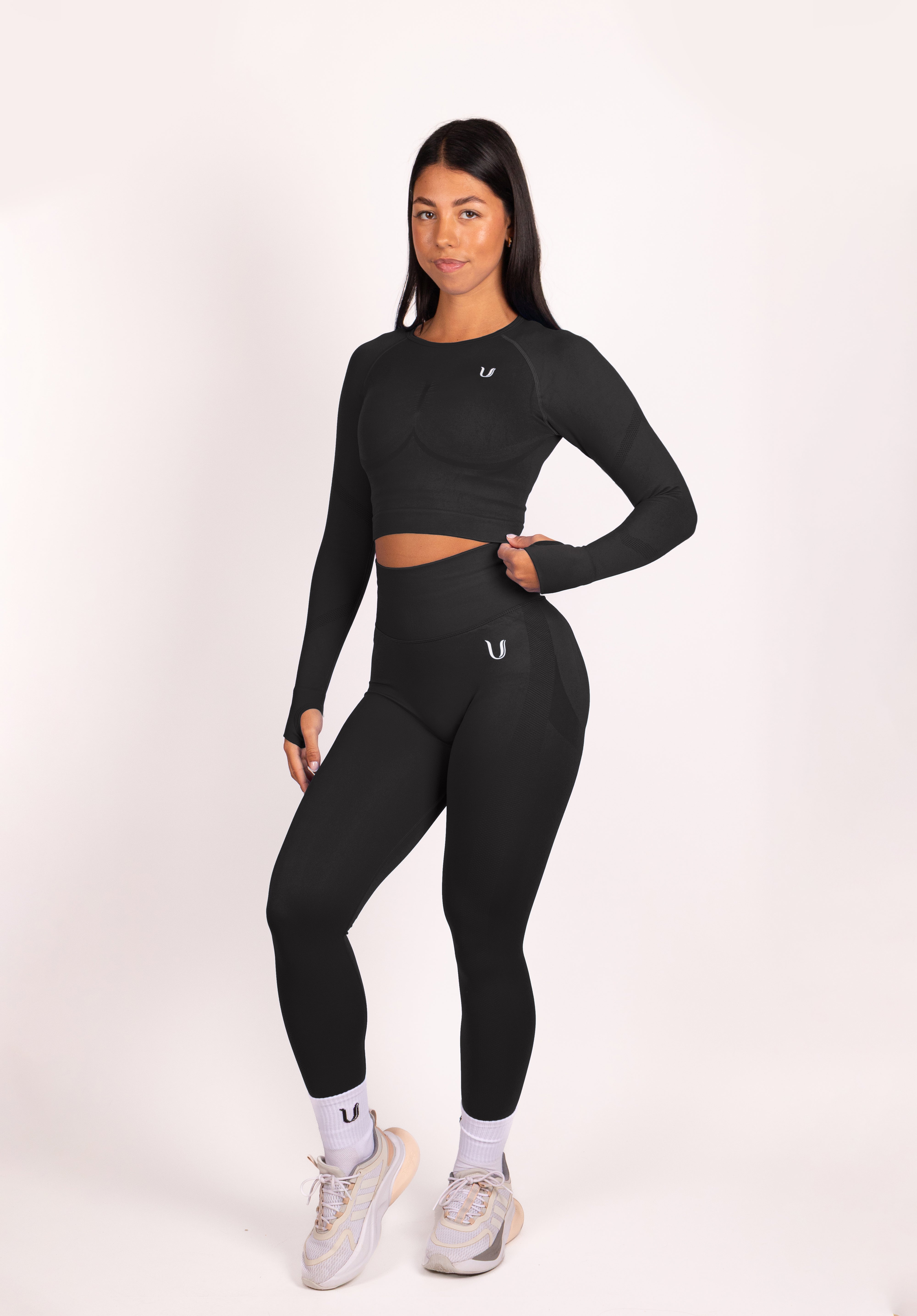 Leonie Set Lang Zwart - Dames sportkleding | Ultimate Gainz