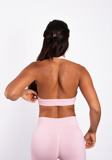 Beau Halter Support Bra Roze - Dames activewear detail