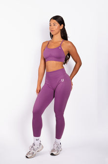 Beau | Premium High Performance Legginsy Scrunch - Fioletowy