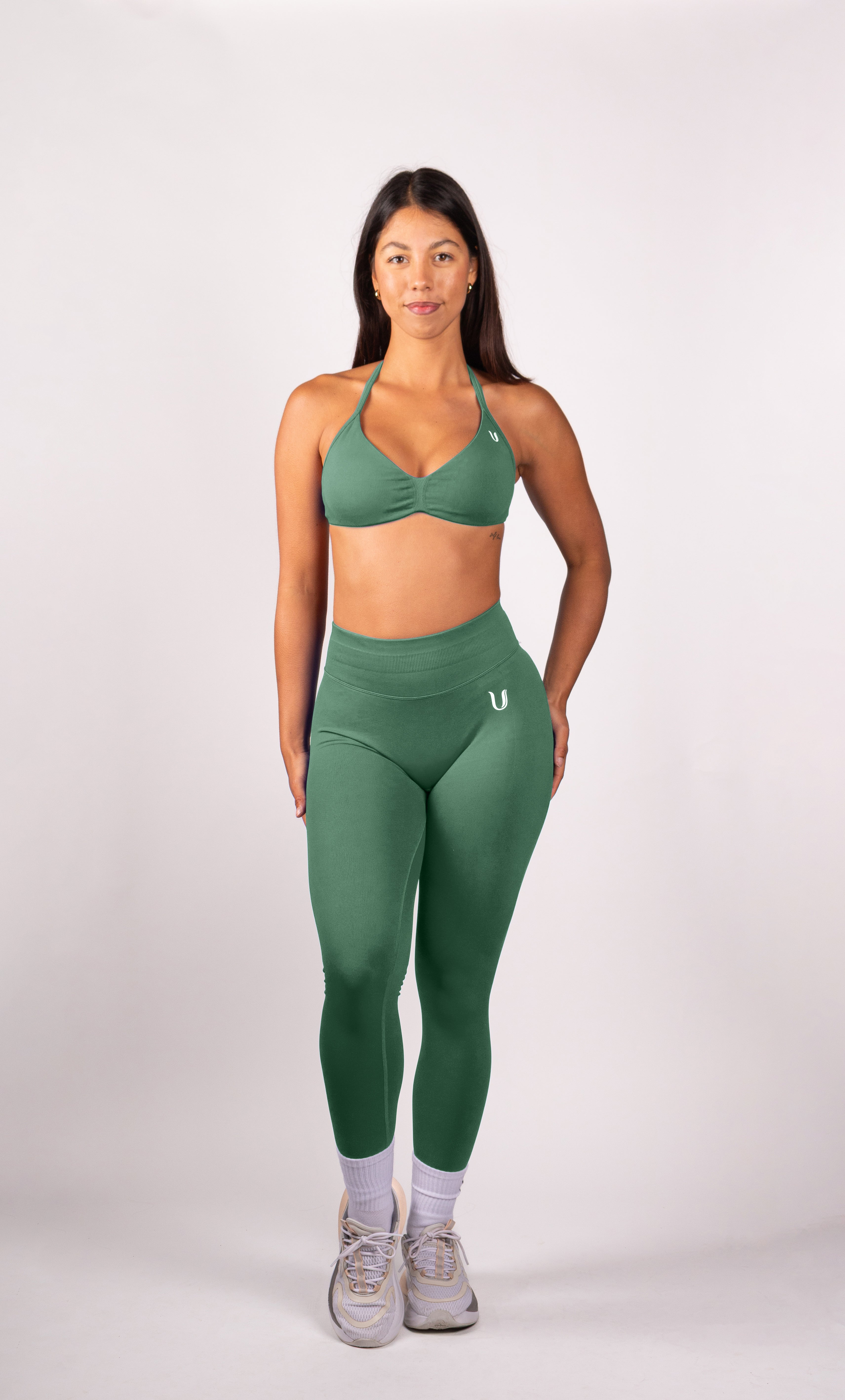 Beau Sports BH V2 Groen - Dames workout kleding achterkant