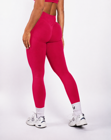 Beau | Premium High Performance Legginsy Scrunch - Różowy
