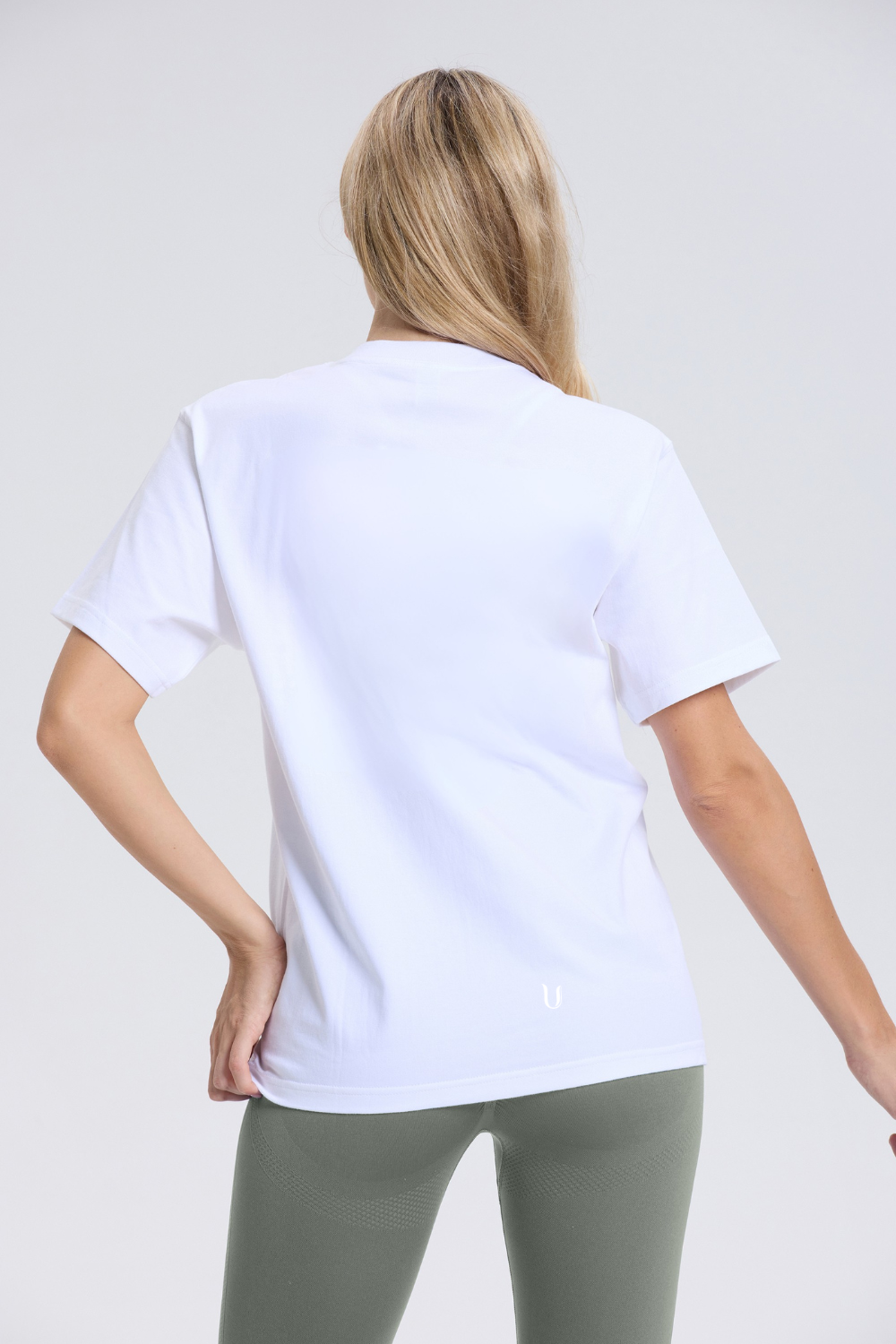 Ultimate Gainz Oversized Shirt Unisex Wit - Dames activewear detail