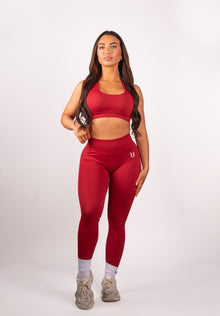 Beau Halter Support Bra Rood - Dames workout kleding achterkant